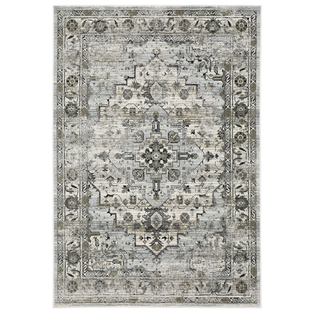 GEMINI Grey 3'10 X  5' 5 Area Rug. Picture 1