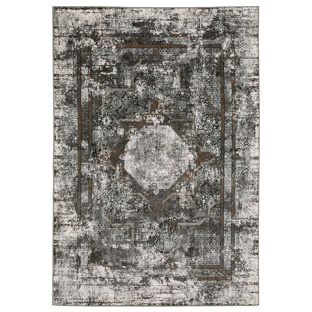 GEMINI Charcoal 3'10 X  5' 5 Area Rug. Picture 1