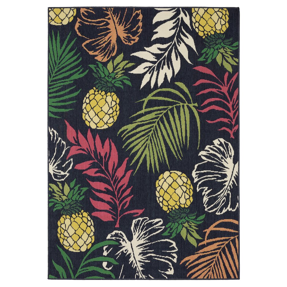 Casual Rug 1'10" X  7' 3" Size in Navy/ Multi Color. Picture 1