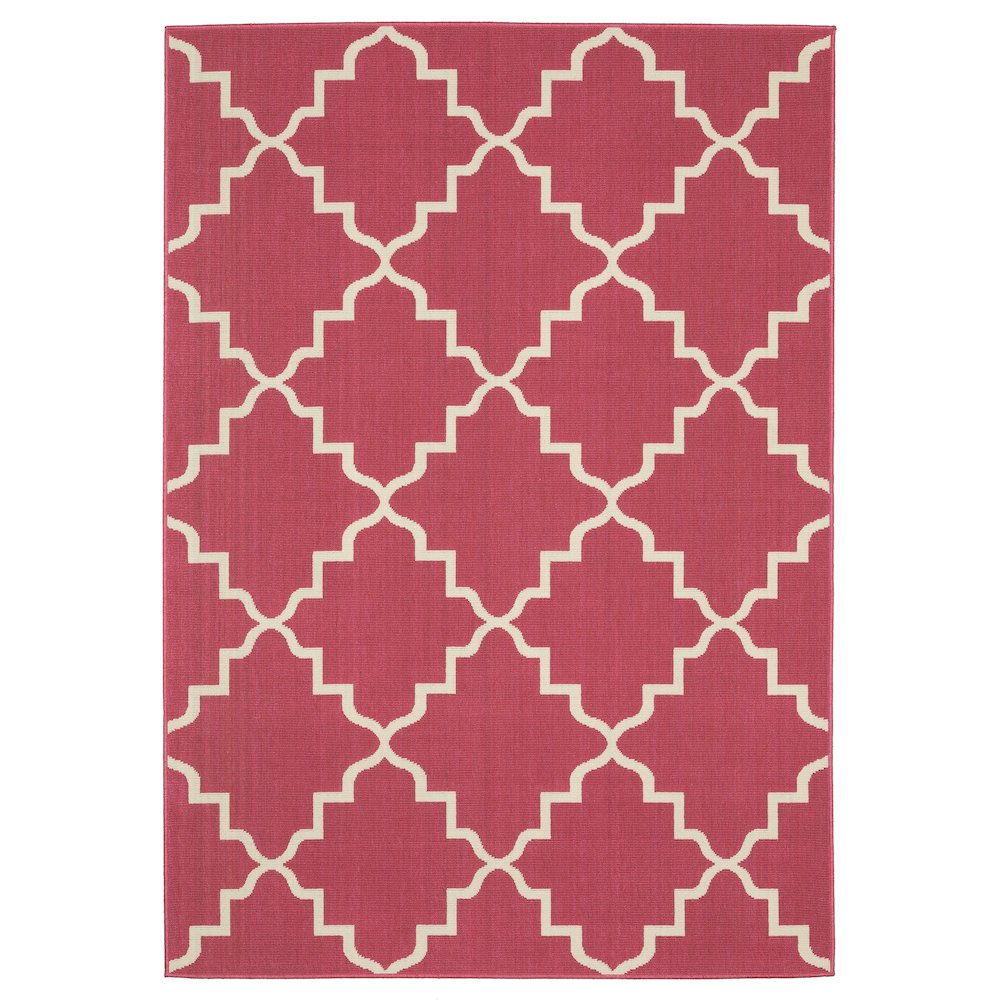 Casual Rug 1'10" X  7' 3" Size in Pink/ Ivory Color. Picture 1