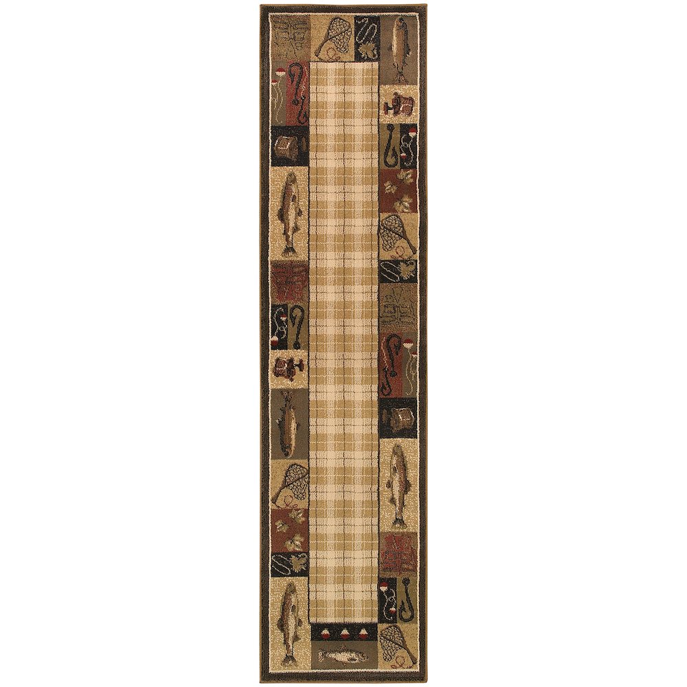 HUDSON Beige 1'10 X  7' 6 Area Rug. Picture 1