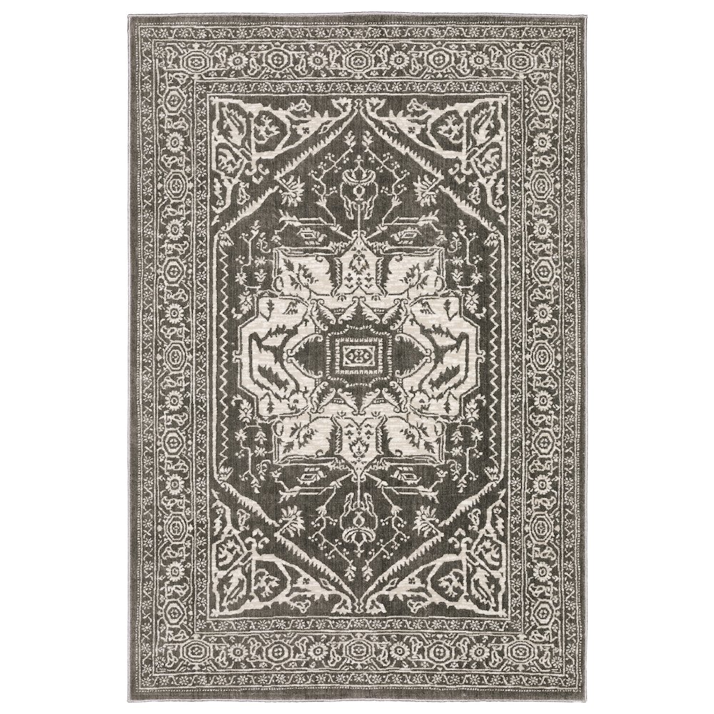 INTRIGUE Grey 3'10 X  5' 5 Area Rug. Picture 1