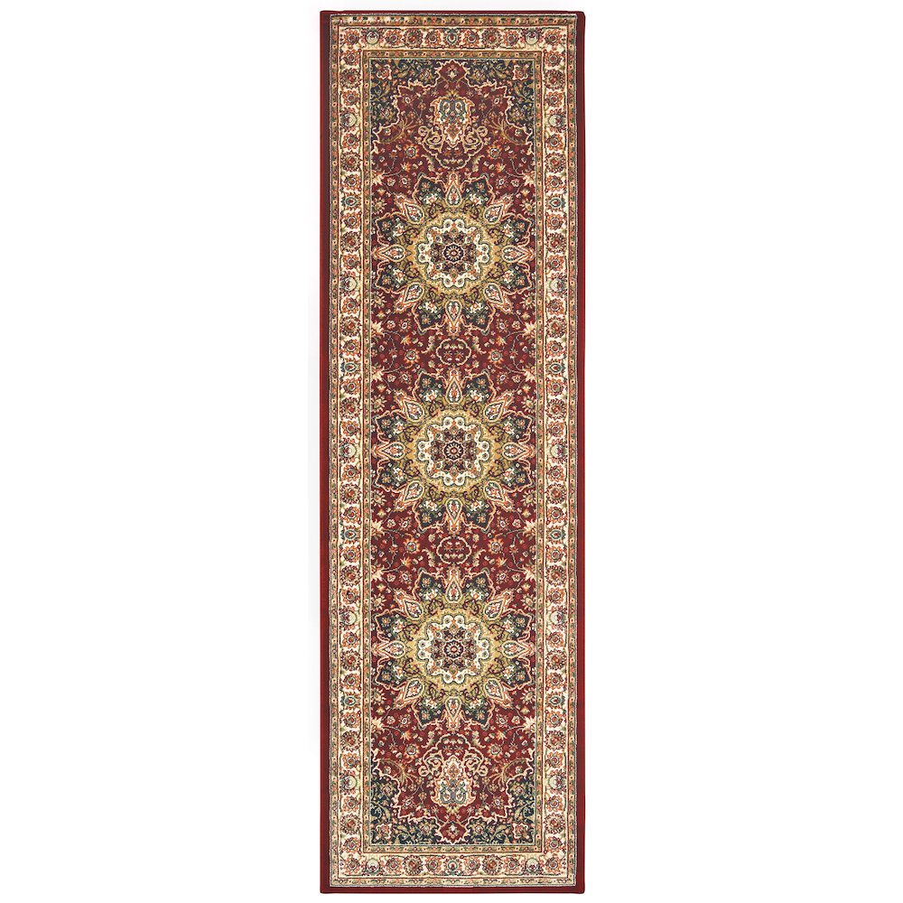 KASHAN Red 2' 3 X  7' 6 Area Rug. Picture 1