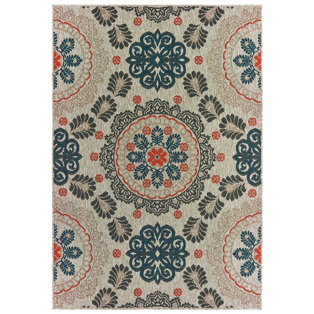 LATITUDE Grey 3' 3 X  5' Area Rug. Picture 1