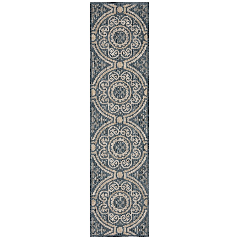 LATITUDE Blue 1'10 X  7' 6 Area Rug. Picture 1
