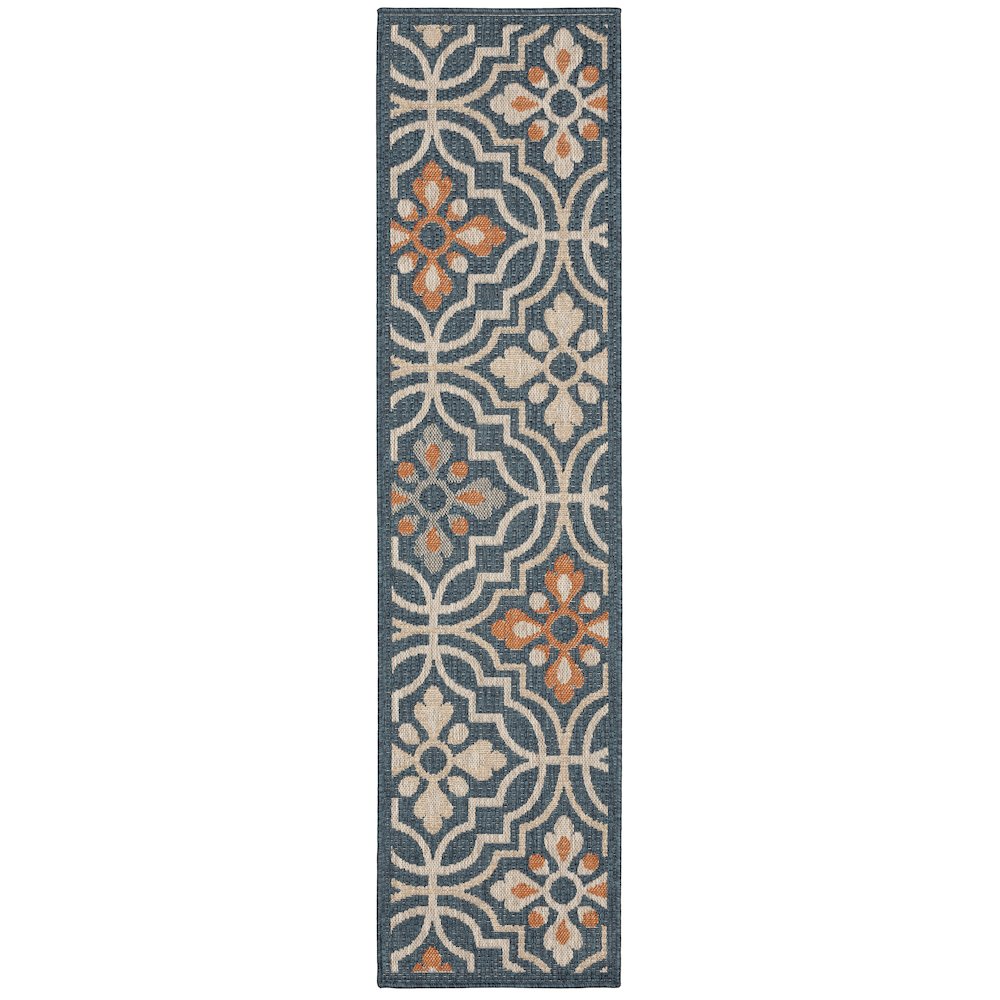 LATITUDE Blue 1'10 X  7' 6 Area Rug. Picture 1