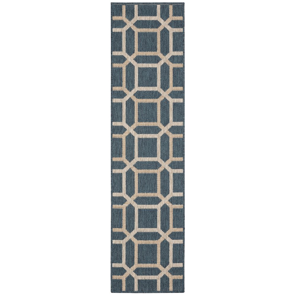 LATITUDE Blue 1'10 X  7' 6 Area Rug. Picture 1