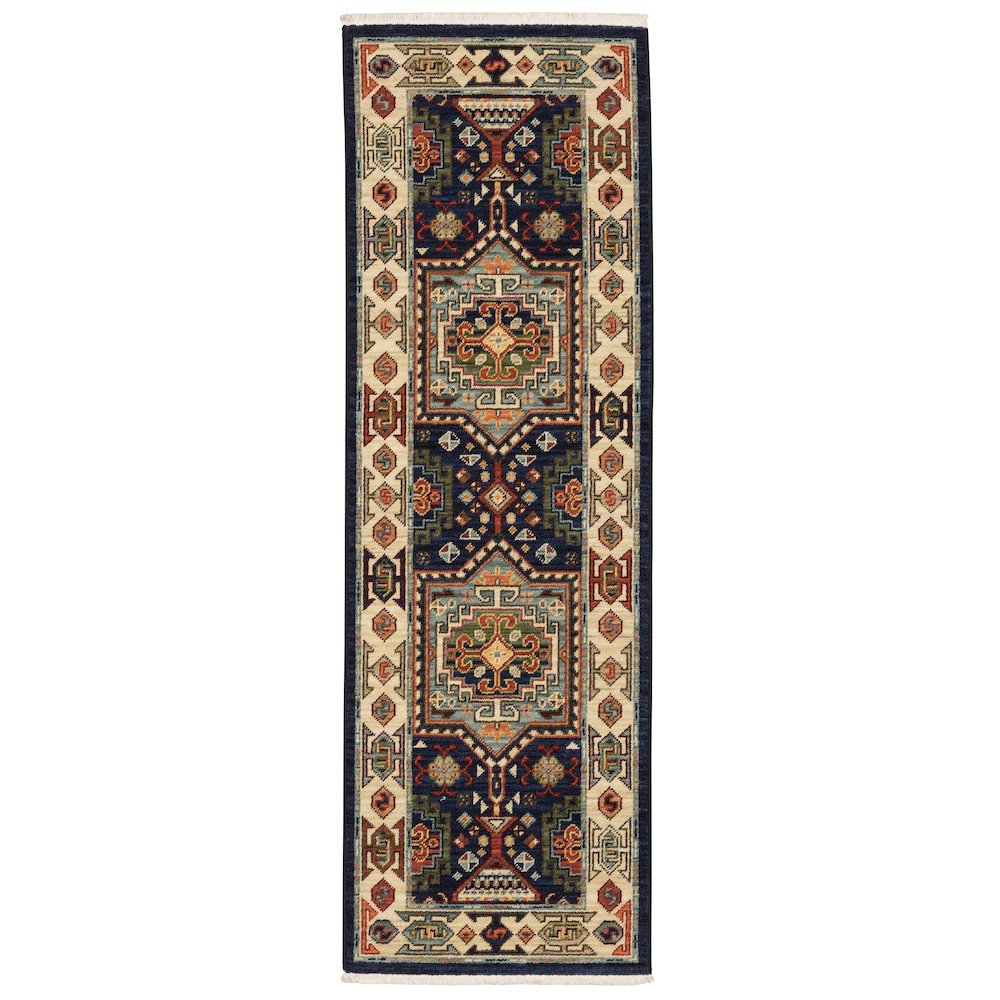 LILIHAN Blue 2' X  6' Area Rug. Picture 1