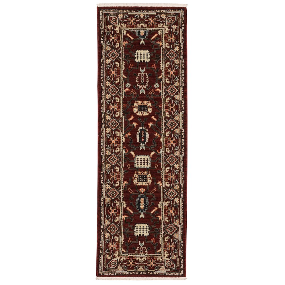 LILIHAN Red 2' X  6' Area Rug. Picture 1