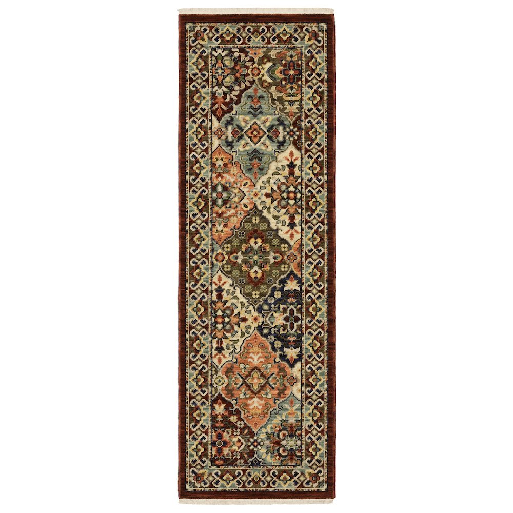 LILIHAN Red 2' X  6' Area Rug. Picture 1