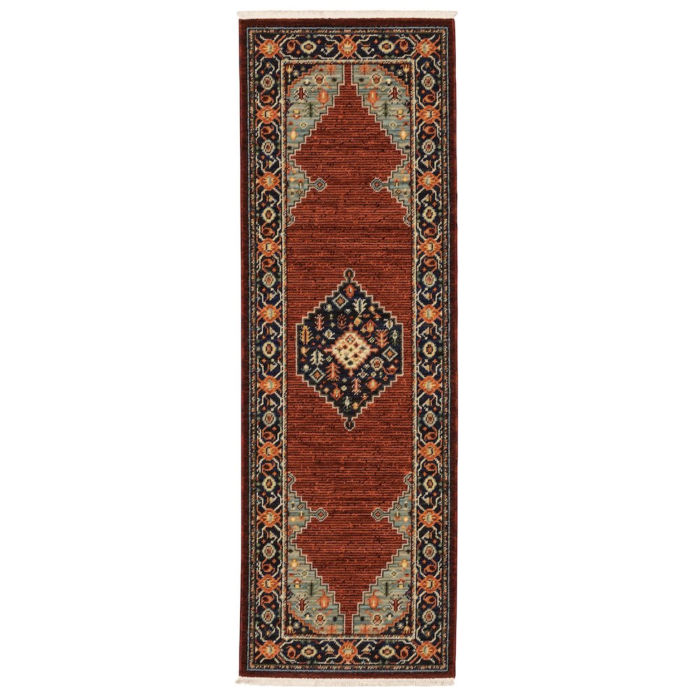 LILIHAN Red 2' X  6' Area Rug. Picture 1