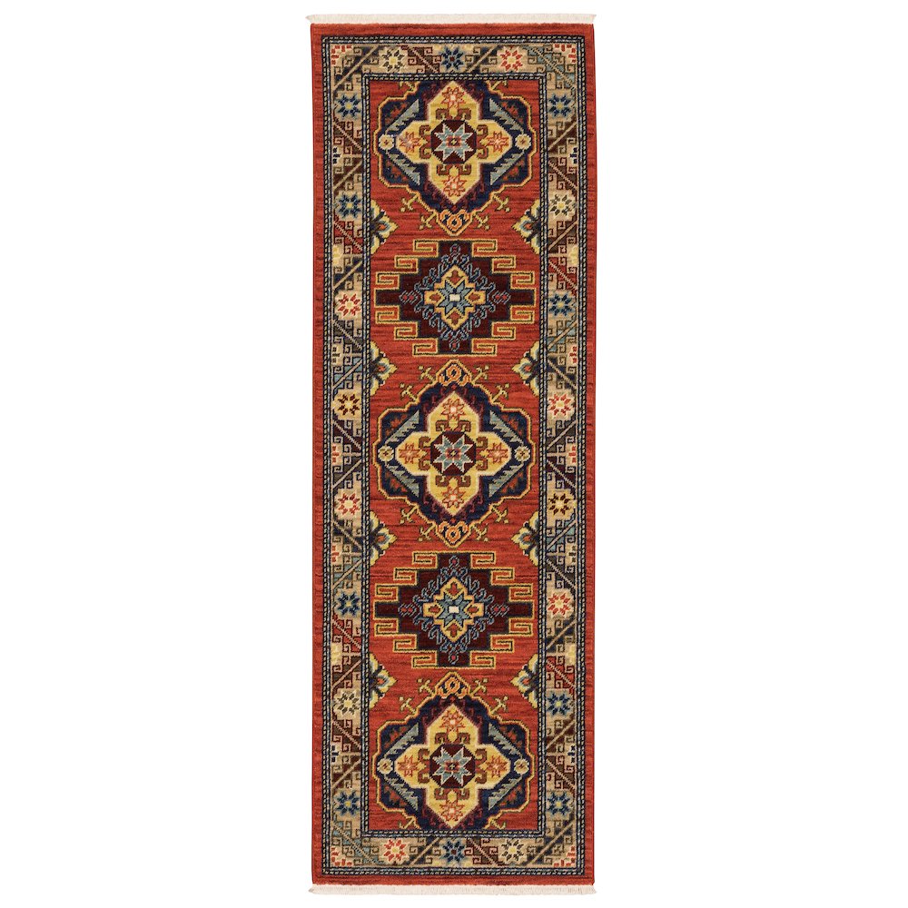 LILIHAN Red 2' X  6' Area Rug. Picture 1