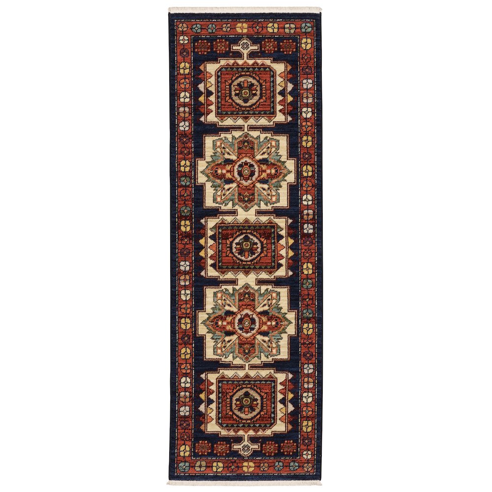 LILIHAN Blue 2' X  6' Area Rug. Picture 1