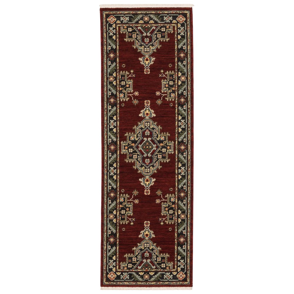 LILIHAN Red 2' X  6' Area Rug. Picture 1