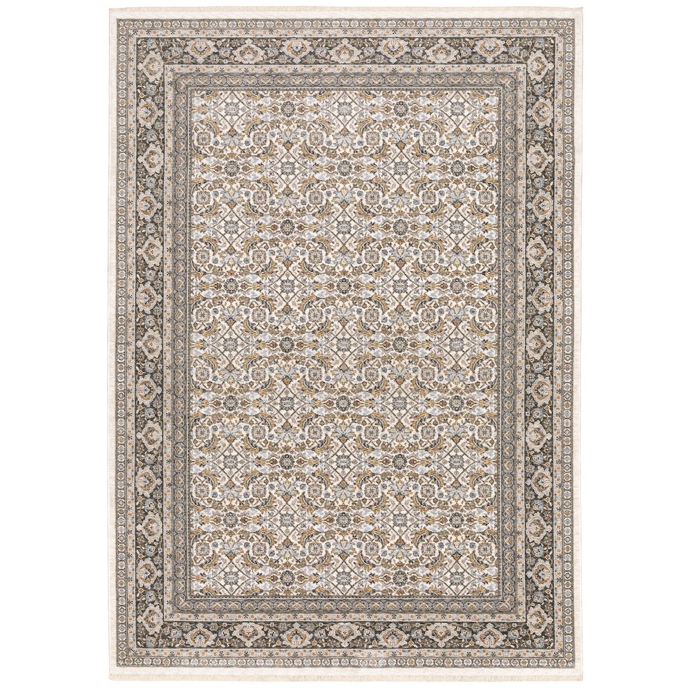 Maharaja 5X8 Size Traditional Style Rug Ivory Color. Picture 1