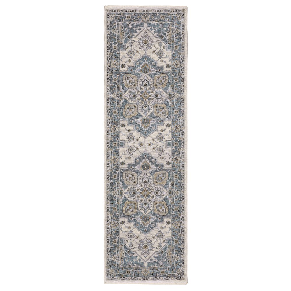 MAHARAJA Blue 2' 3 X  7' 6 Area Rug. Picture 1