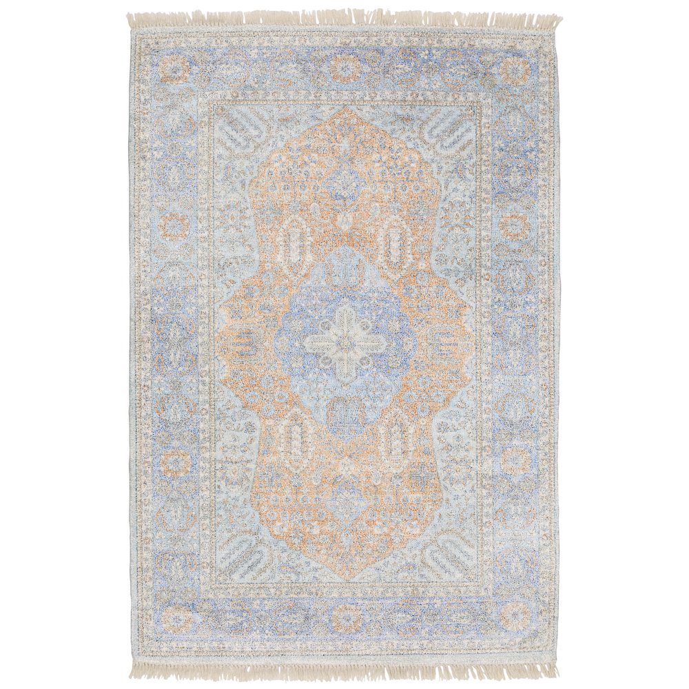 MALABAR Blue 5' X  8' Area Rug. Picture 1