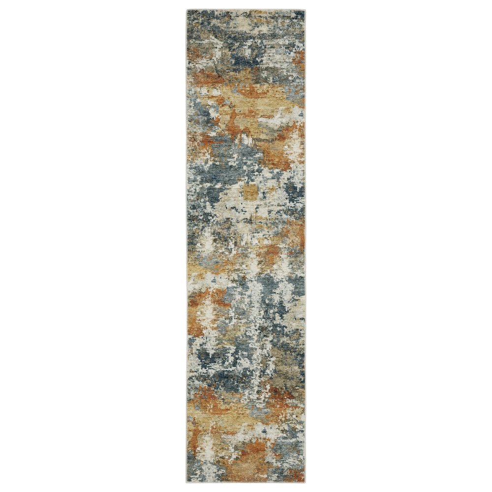 MALIBU Blue 2' X  8' Area Rug. Picture 1