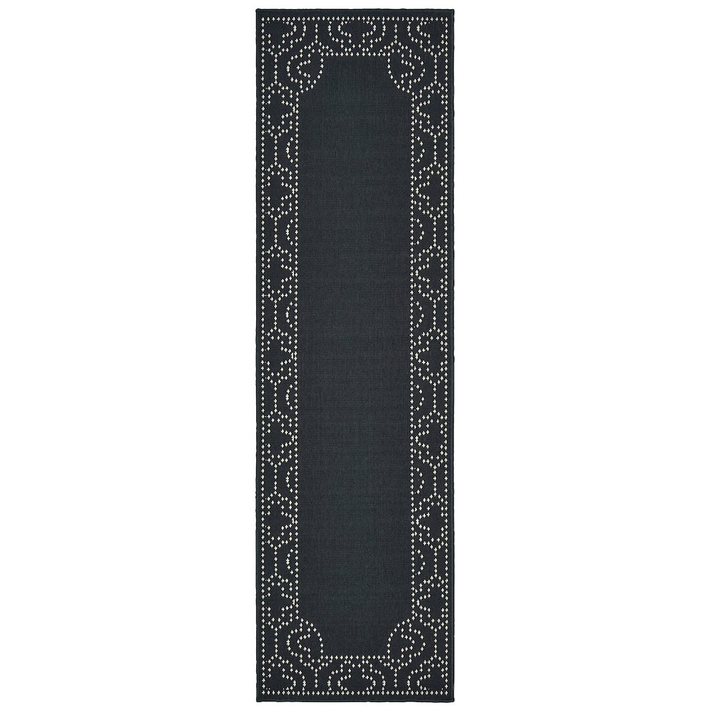MARINA Black 2' 3 X  7' 6 Area Rug. Picture 1