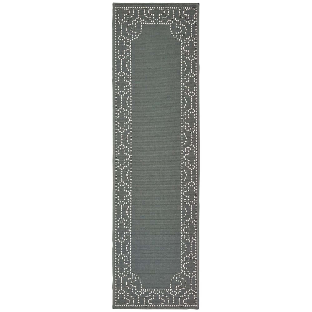 MARINA Grey 2' 3 X  7' 6 Area Rug. Picture 1