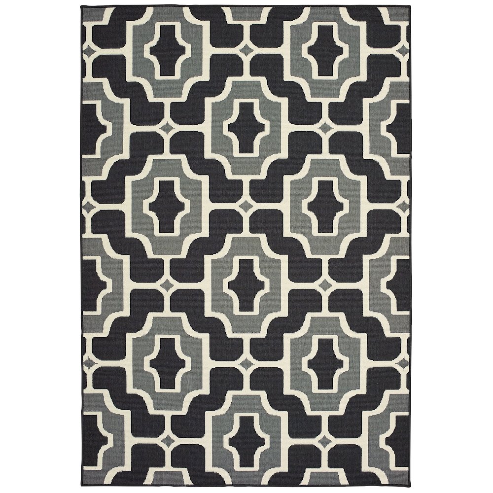 MARINA Black 1' 9 X  3' 9 Area Rug. Picture 1