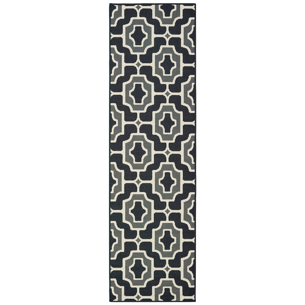 MARINA Black 2' 3 X  7' 6 Area Rug. Picture 1