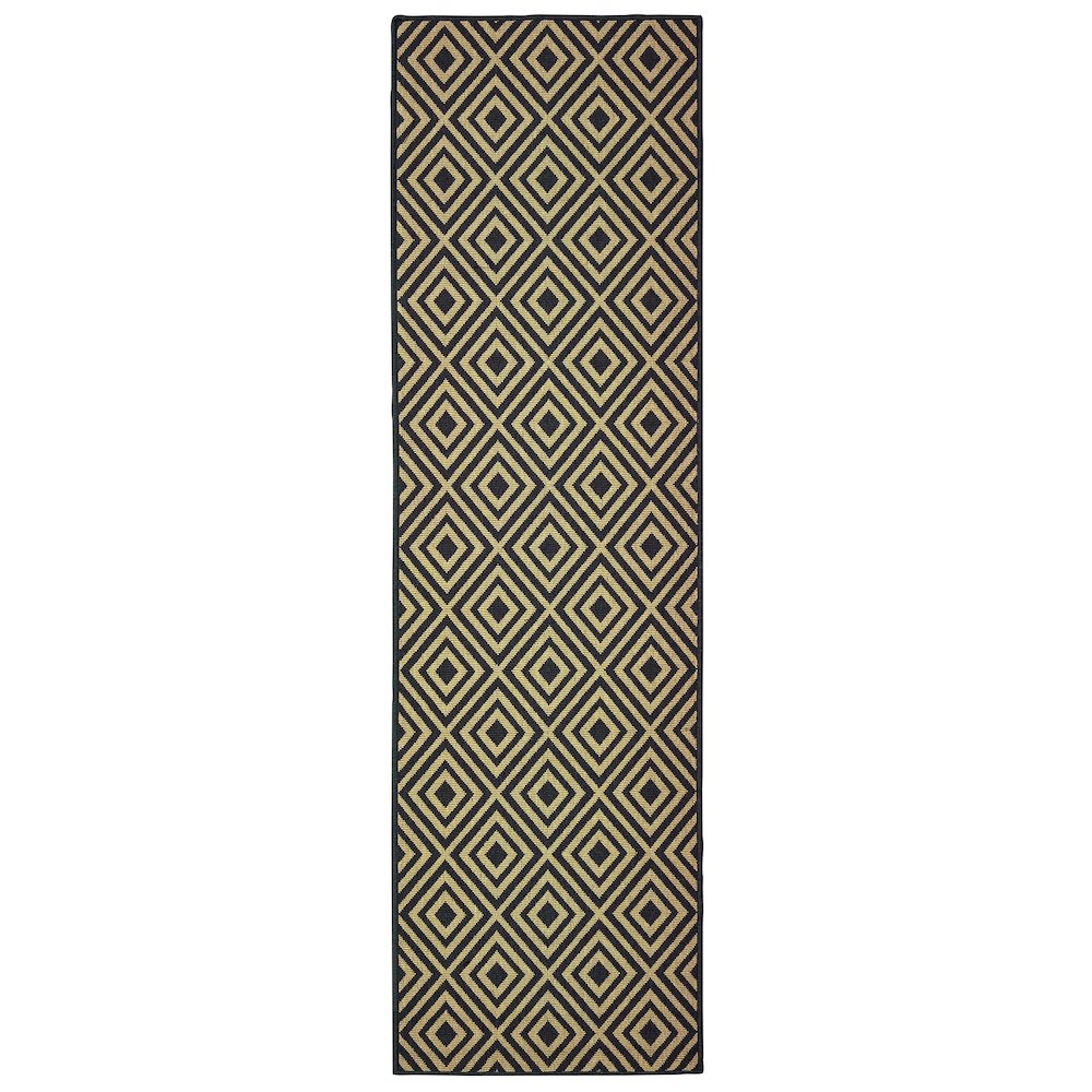 MARINA Black 2' 3 X  7' 6 Area Rug. Picture 1