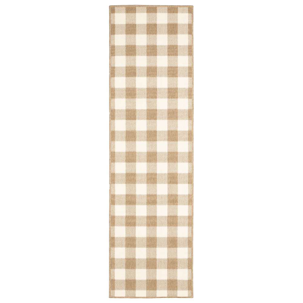 MARINA Tan 2' 3 X  7' 6 Area Rug. Picture 1
