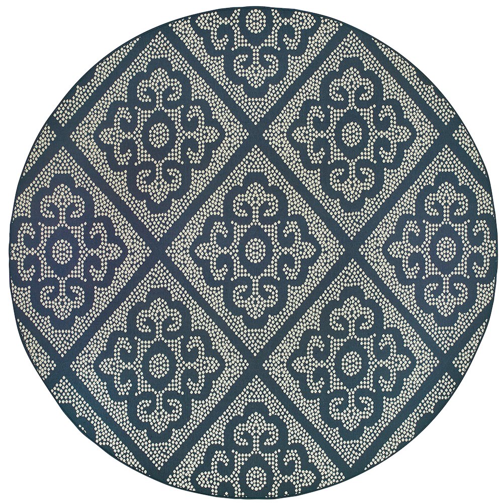 MARINA Navy 7'10 Area Rug. Picture 1