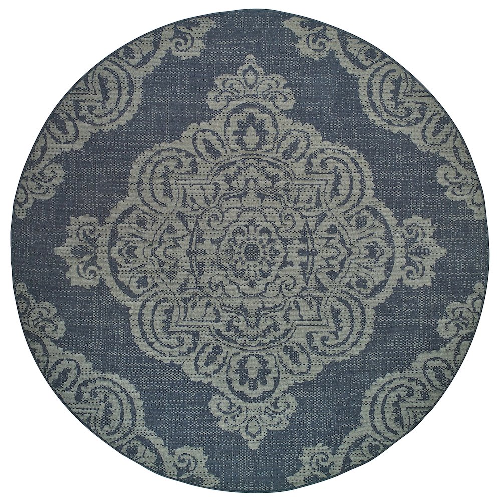 MARINA Navy 7'10 Area Rug. Picture 1