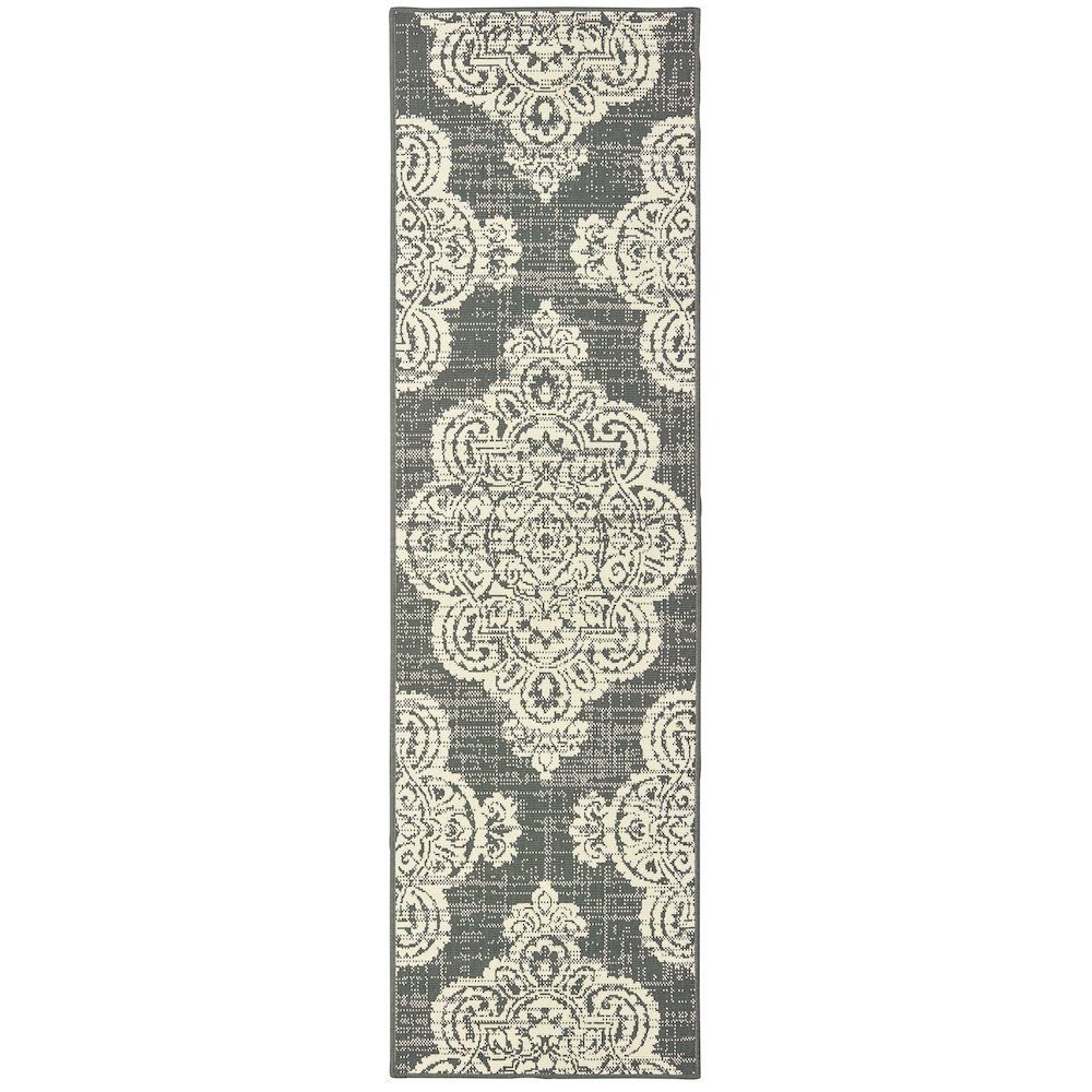 MARINA Grey 2' 3 X  7' 6 Area Rug. Picture 1