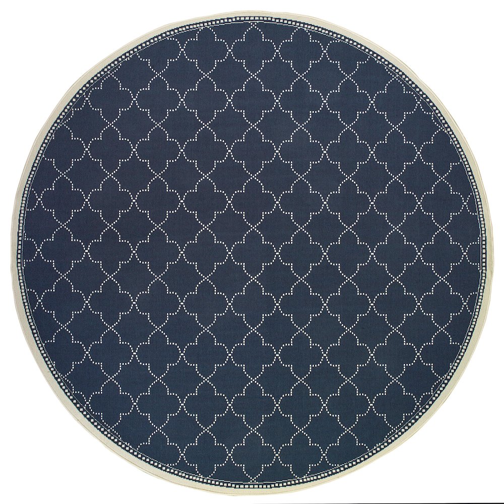 MARINA Navy 7'10 Area Rug. Picture 1