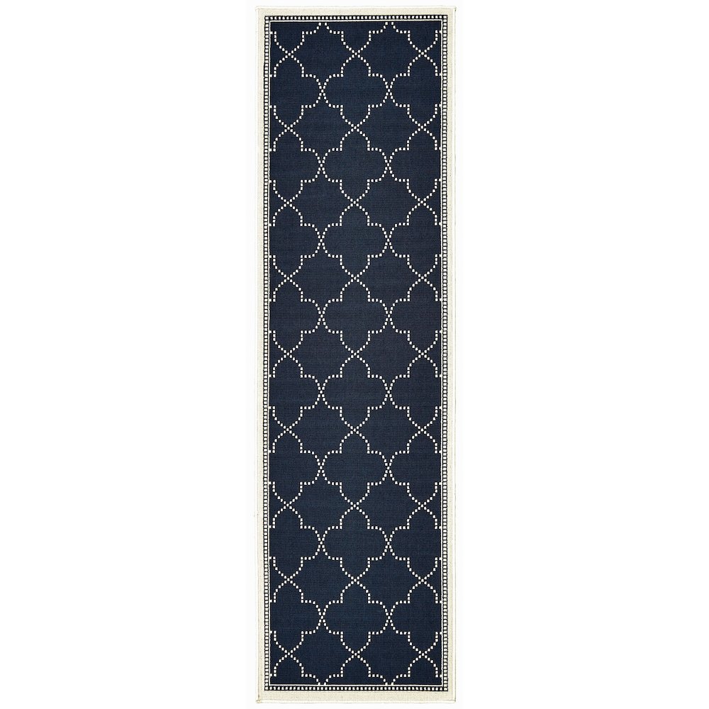 MARINA Navy 2' 3 X  7' 6 Area Rug. Picture 1
