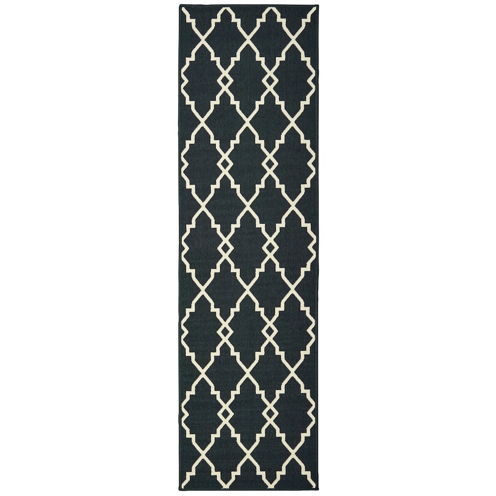 MARINA Black 2' 3 X  7' 6 Area Rug. Picture 1
