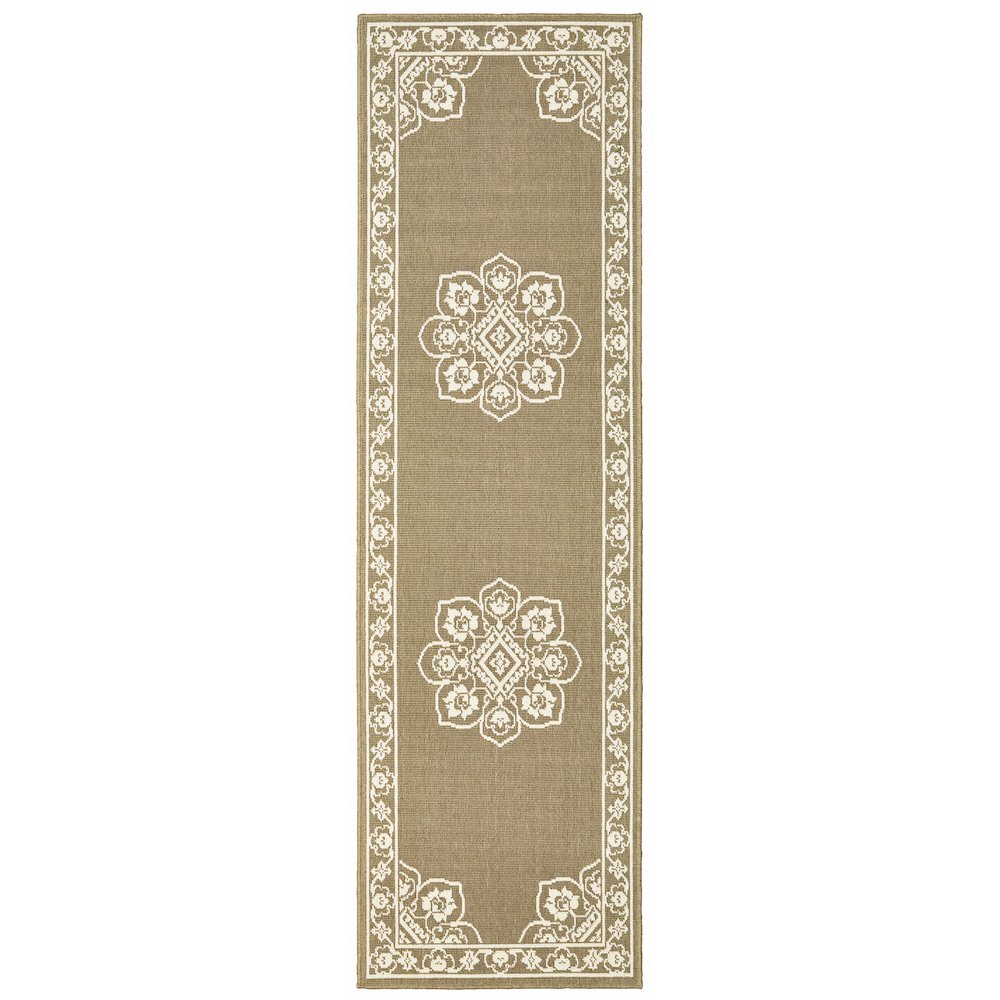 MARINA Tan 2' 3 X  7' 6 Area Rug. Picture 1