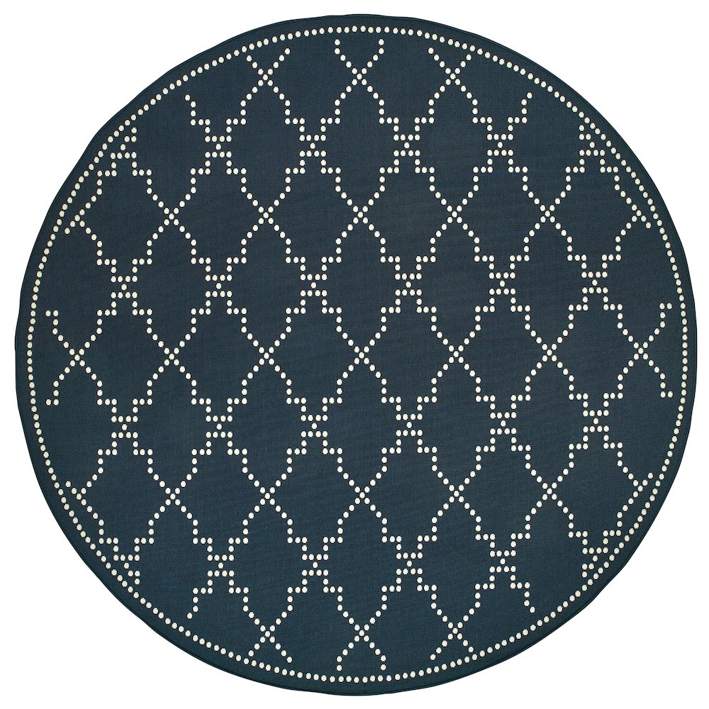 MARINA Navy 7'10 Area Rug. Picture 1