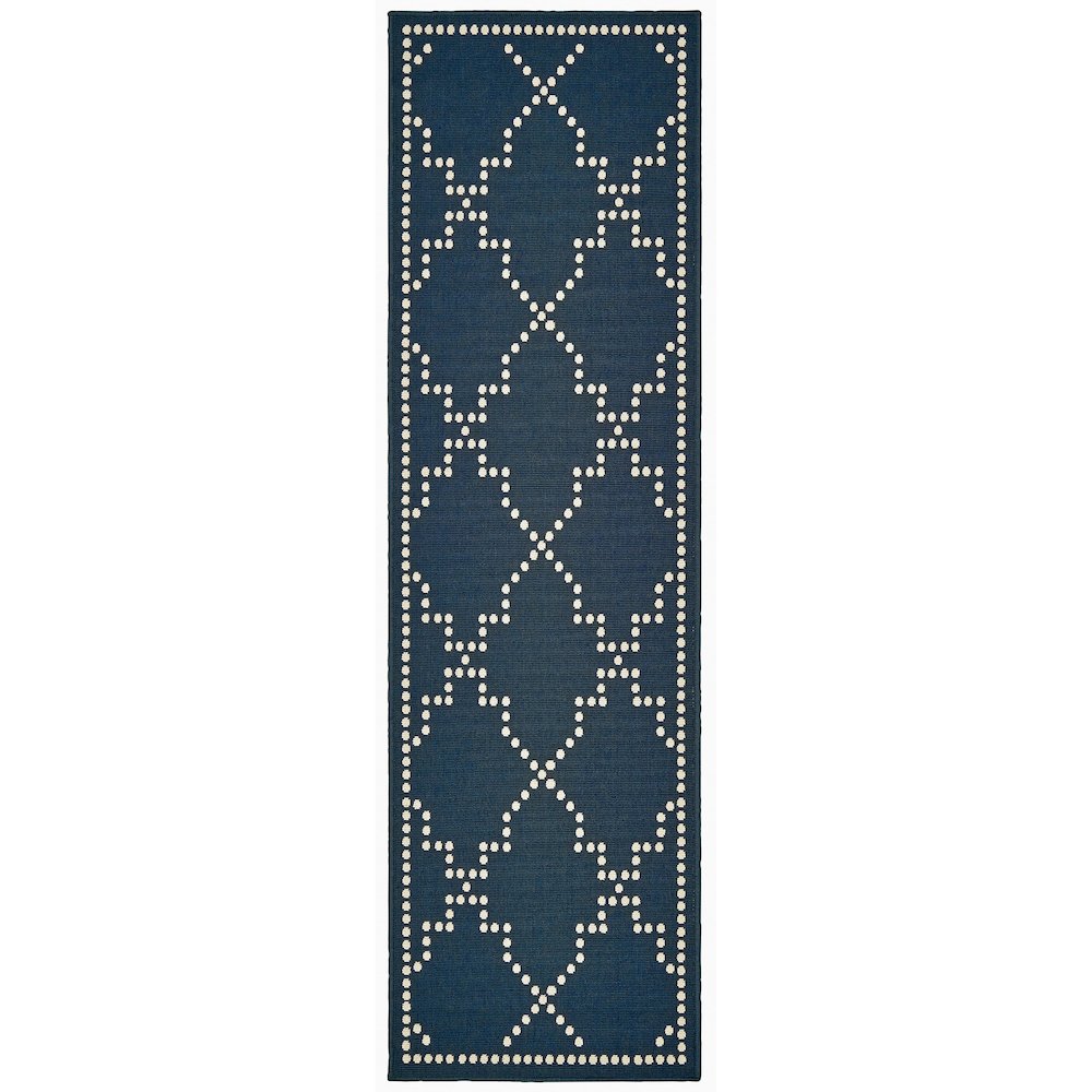 MARINA Navy 2' 3 X  7' 6 Area Rug. Picture 1