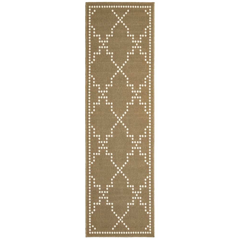 MARINA Tan 2' 3 X  7' 6 Area Rug. Picture 1