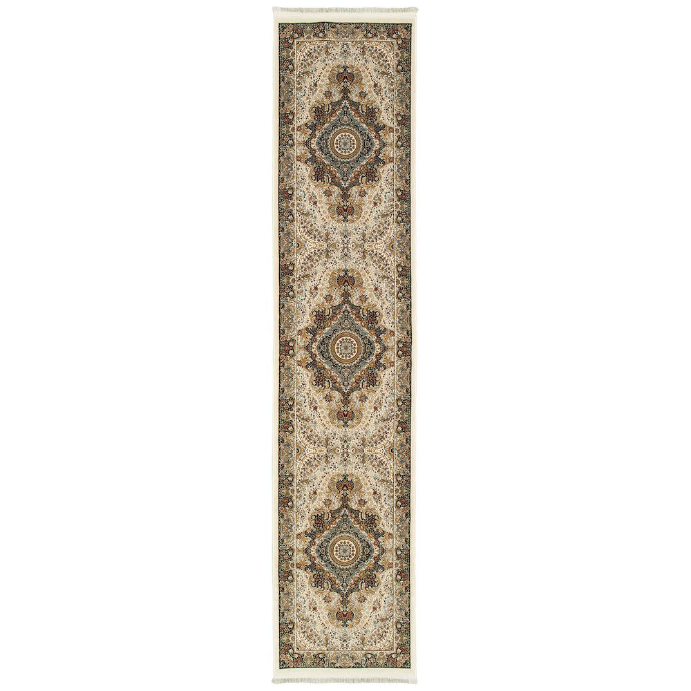 MASTERPIECE Ivory 2' 3 X 10' Area Rug. Picture 1