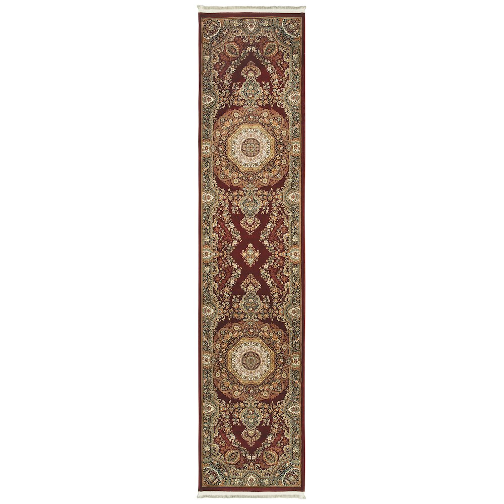 MASTERPIECE Red 2' 3 X 10' Area Rug. Picture 1