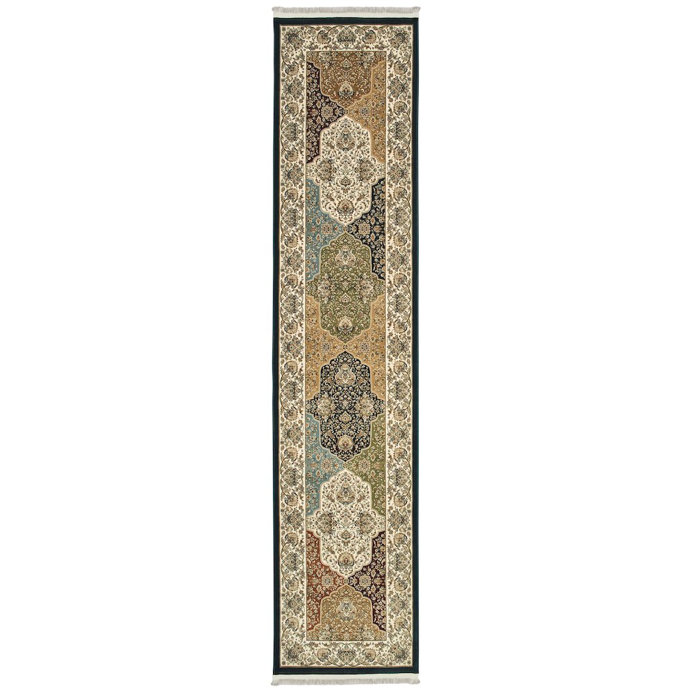 MASTERPIECE Navy 2' 3 X 10' Area Rug. Picture 1