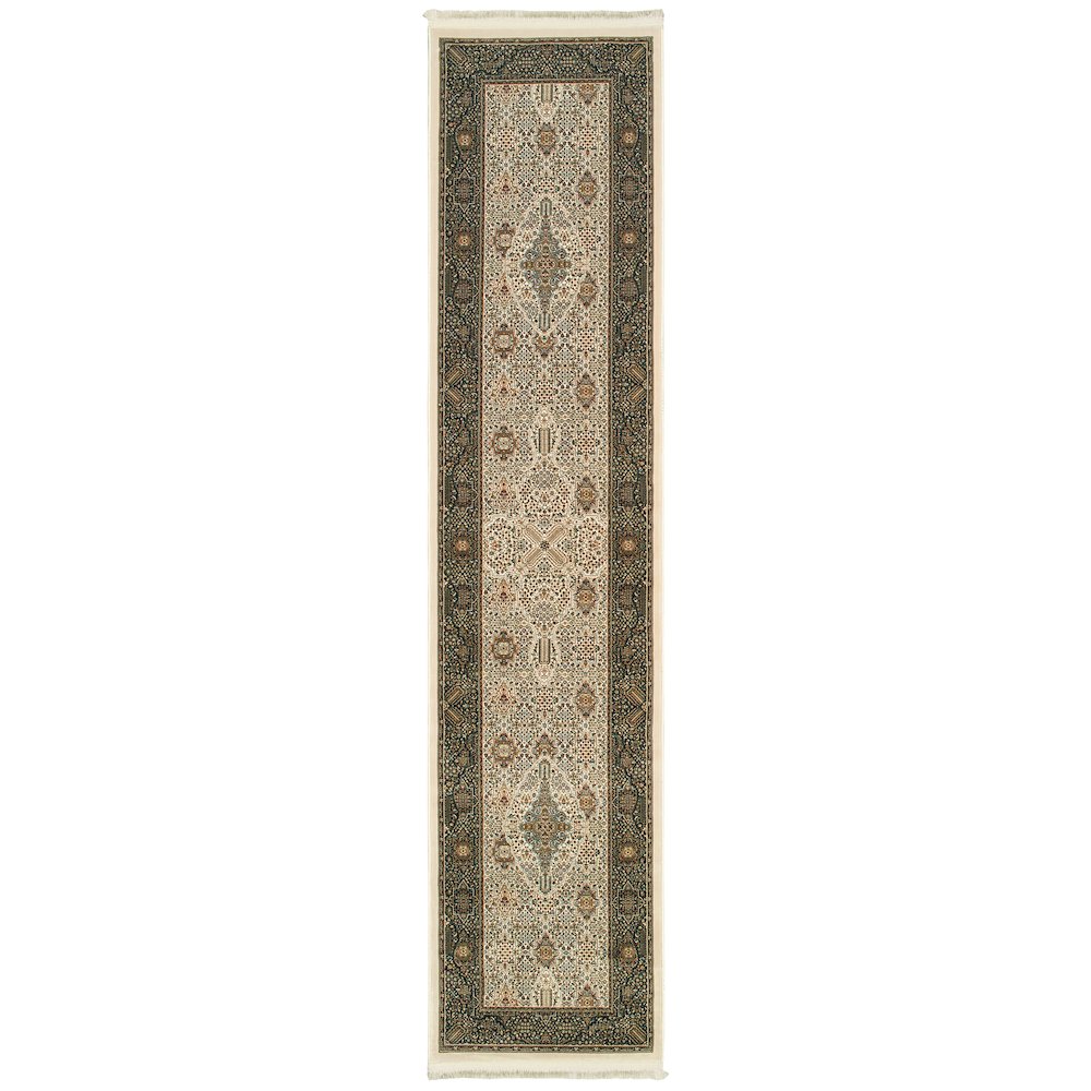 MASTERPIECE Ivory 2' 3 X 10' Area Rug. Picture 1