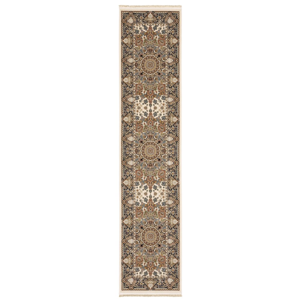 MASTERPIECE Ivory 2' 3 X 10' Area Rug. Picture 1