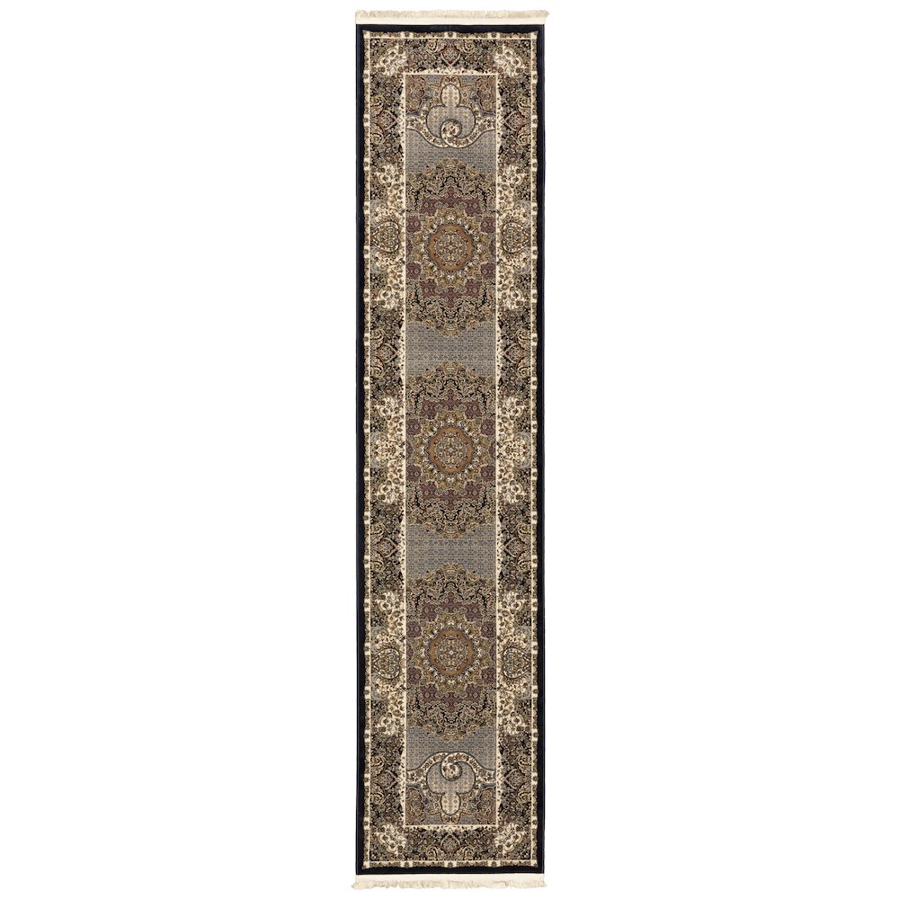 MASTERPIECE Blue 2' 3 X 10' Area Rug. Picture 1