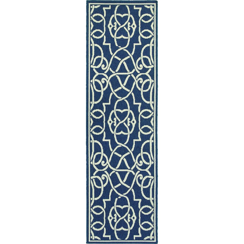 MERIDIAN Navy 2' 3 X  7' 6 Area Rug. Picture 1