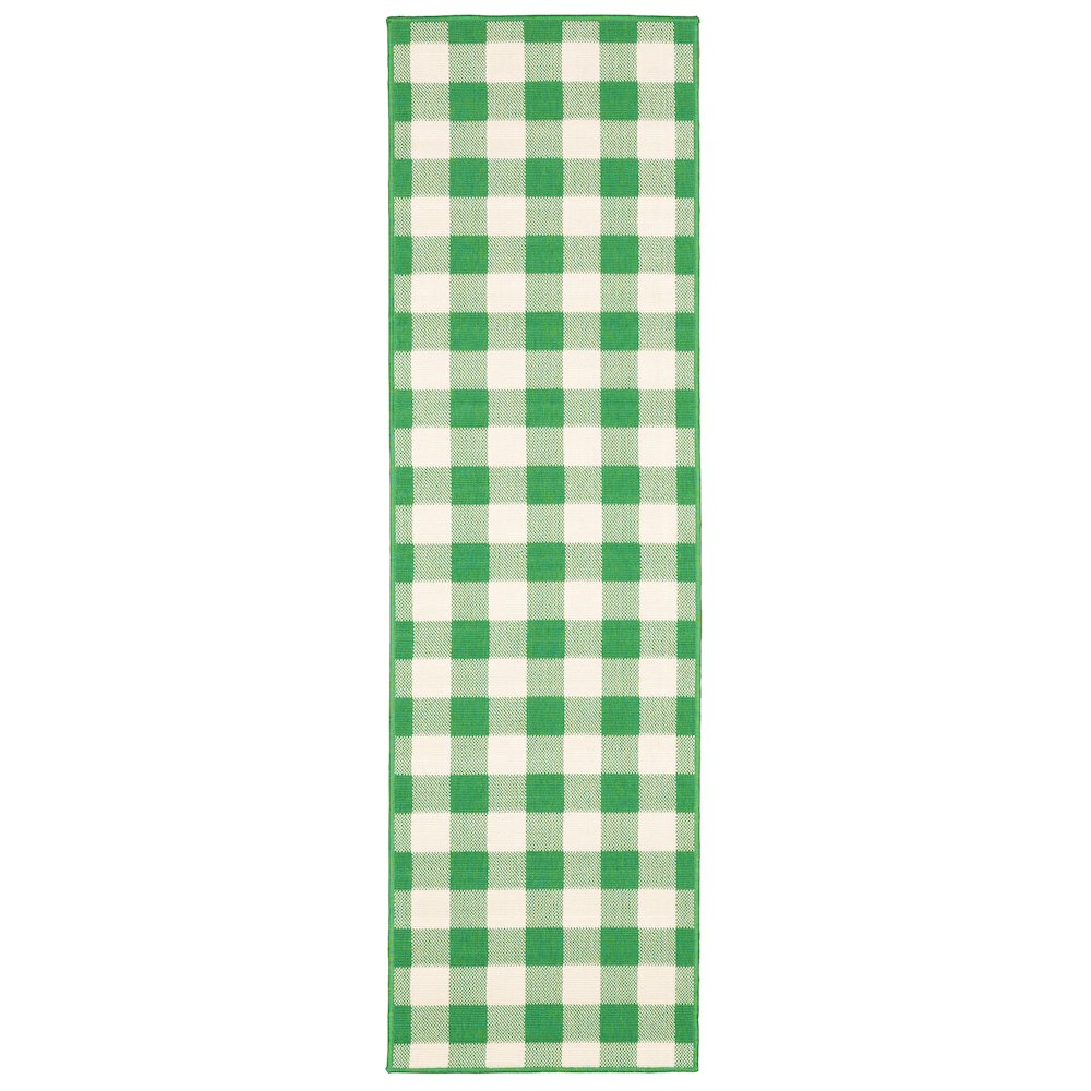 MERIDIAN Green 2' 3 X  7' 6 Area Rug. Picture 1