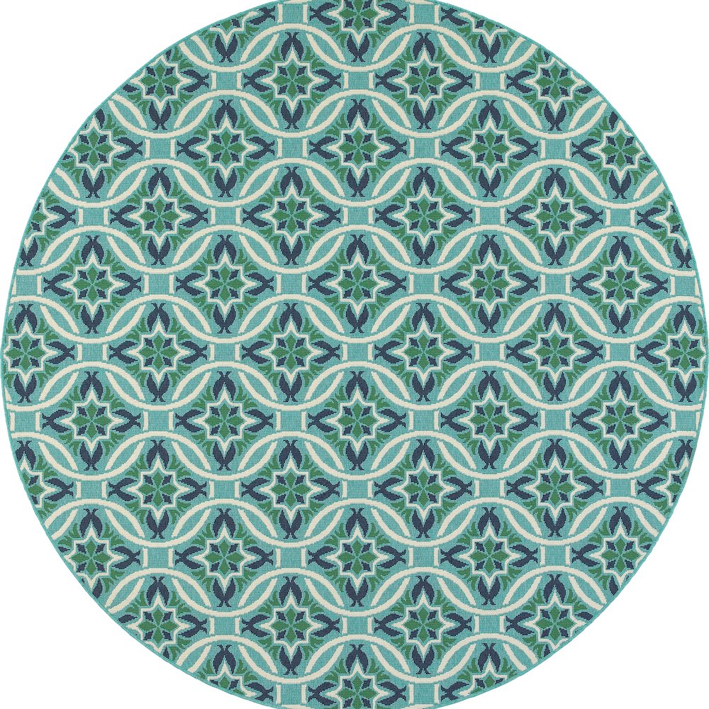 MERIDIAN Blue 7'10 Area Rug. Picture 1