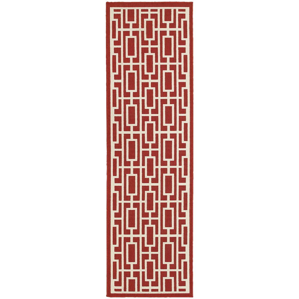 MERIDIAN Red 2' 3 X  7' 6 Area Rug. Picture 1