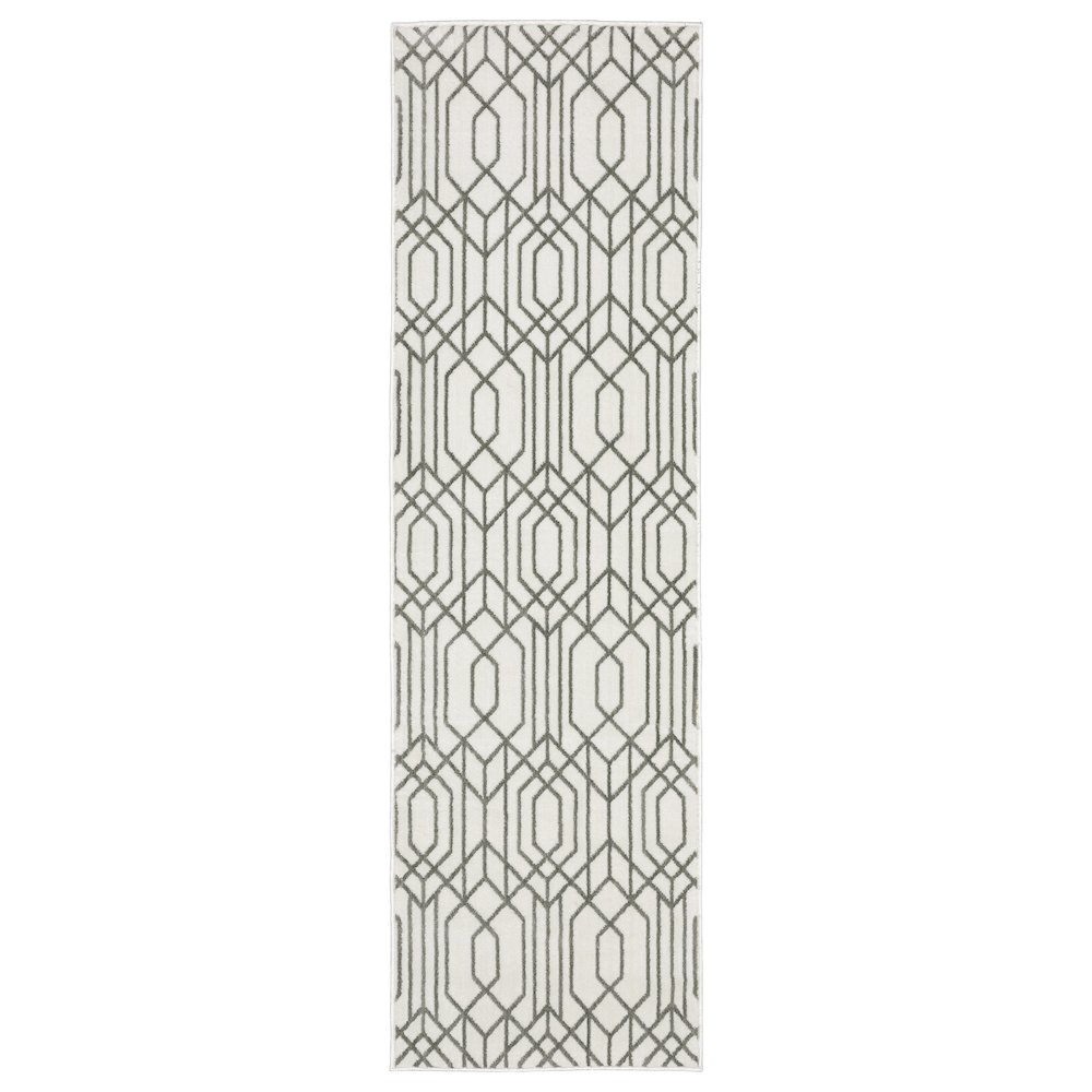 MONTECITO White 2' 3 X  7' 6 Area Rug. Picture 1