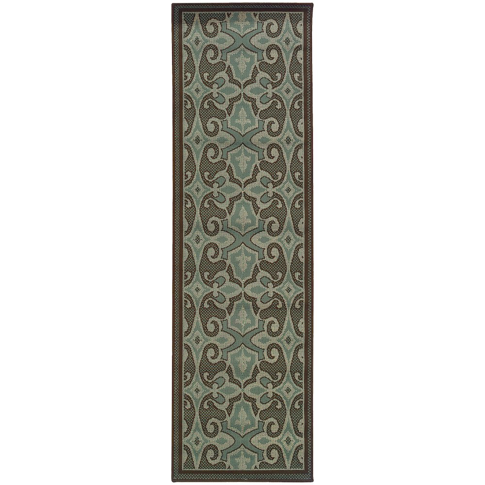 MONTEGO Blue 2' 3 X  7' 6 Area Rug. Picture 1